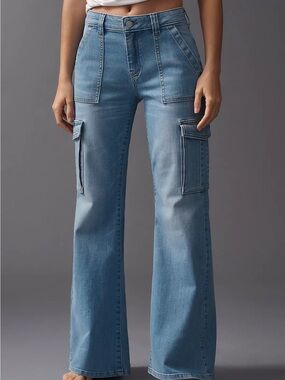 Pilcro Relaxed Mid-Rise Cargo Jeans